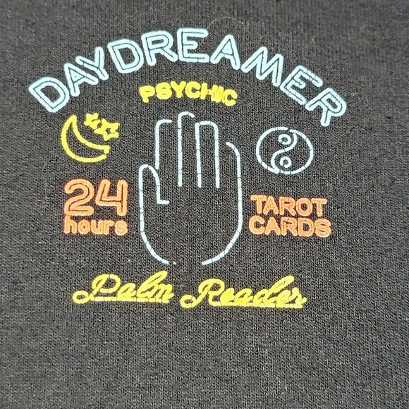 Artist Union LS Pullover Black Hoodie "Daydream Palm Reader" - Size Small - Picture 5 of 7
